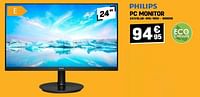 Promoties Philips pc monitor 241v8lab-1ms-100h - Philips - Geldig van 29/05/2024 tot 09/06/2024 bij Electro Depot