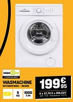 Promoties Highone wasmachine wf510dw566c - HighOne - Geldig van 29/05/2024 tot 09/06/2024 bij Electro Depot