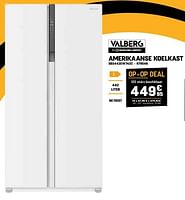 Promoties Valberg amerikaanse koelkast sbs442ew742c - Valberg - Geldig van 29/05/2024 tot 09/06/2024 bij Electro Depot