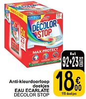 Promoties Anti-kleurdoorloop doekjes eau ecarlate décolor stop - Eau Ecarlate - Geldig van 04/06/2024 tot 10/06/2024 bij Cora