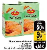 Promoties Bloem voor wit brood soubry - Soubry - Geldig van 04/06/2024 tot 10/06/2024 bij Cora