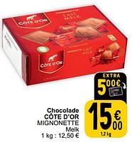 Promoties Chocolade côte d’or mignonette - Cote D'Or - Geldig van 04/06/2024 tot 10/06/2024 bij Cora