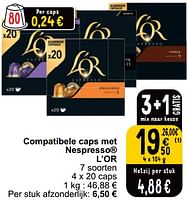Promoties Compatibele caps met nespresso l’or - Douwe Egberts - Geldig van 04/06/2024 tot 10/06/2024 bij Cora