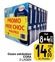 Promoties Dozen zakdoeken cora - Huismerk - Cora - Geldig van 04/06/2024 tot 10/06/2024 bij Cora