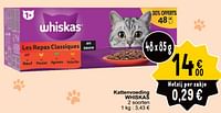 Promoties Kattenvoeding whiskas - Whiskas - Geldig van 04/06/2024 tot 10/06/2024 bij Cora