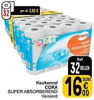 Promoties Keukenrol cora super absorberend - Huismerk - Cora - Geldig van 04/06/2024 tot 10/06/2024 bij Cora
