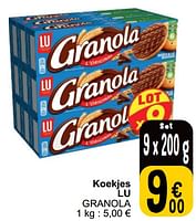 Promoties Koekjes lu granola - Lu - Geldig van 04/06/2024 tot 10/06/2024 bij Cora