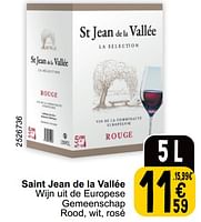 Promoties Saint jean de la vallée wijn uit de europese gemeenschap - Rode wijnen - Geldig van 04/06/2024 tot 10/06/2024 bij Cora