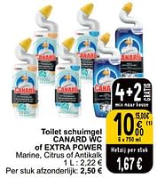 Promoties Toilet schuimgel canard wc of extra power - Canard WC - Geldig van 04/06/2024 tot 10/06/2024 bij Cora