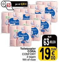Promoties Toiletpapier cora confort - Huismerk - Cora - Geldig van 04/06/2024 tot 10/06/2024 bij Cora