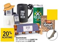 Promoties Geschenksets ring for beer mok - Huismerk - Xenos - Geldig van 02/06/2024 tot 15/06/2024 bij Xenos