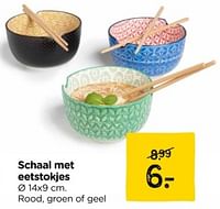 Promoties Schaal met eetstokjes - Huismerk - Xenos - Geldig van 02/06/2024 tot 15/06/2024 bij Xenos