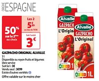 Promoties Gazpacho original alvalle - Alvalle - Geldig van 04/06/2024 tot 10/06/2024 bij Auchan