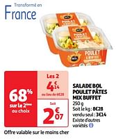 Promoties Salade bol poulet pâtes mix buffet - Huismerk - Auchan - Geldig van 04/06/2024 tot 10/06/2024 bij Auchan