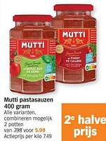 Promoties Mutti pastasauzen - Mutti - Geldig van 03/06/2024 tot 09/06/2024 bij Albert Heijn
