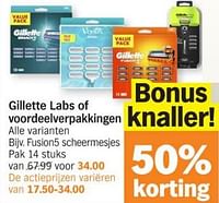 Promoties Fusion5 scheermesjes - Gillette - Geldig van 03/06/2024 tot 09/06/2024 bij Albert Heijn