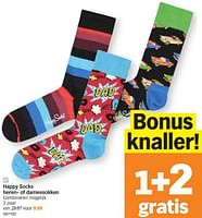 Promoties Happy socks heren- of damessokken - Happy Socks - Geldig van 03/06/2024 tot 09/06/2024 bij Albert Heijn