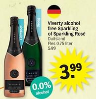 Promoties Viverty alcohol free sparkling of sparkling rosé - Schuimwijnen - Geldig van 03/06/2024 tot 09/06/2024 bij Albert Heijn