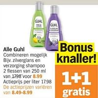 Promoties Zilverglans en verzorging shampoo - Guhl - Geldig van 03/06/2024 tot 09/06/2024 bij Albert Heijn