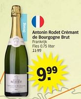 Promotions Antonin rodet crémant de bourgogne brut - Mousseux - Valide de 03/06/2024 à 09/06/2024 chez Albert Heijn