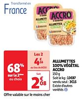 Promotions Allumettes 100% végétal accro - Accro - Valide de 04/06/2024 à 10/06/2024 chez Auchan Ronq