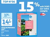 Promoties Côtes de provence aop pierre chanau rosé - Rosé wijnen - Geldig van 04/06/2024 tot 10/06/2024 bij Auchan