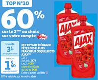 Promoties Nettoyant ménager fêtes des fleurs fraîcheur coquelicots ajax - Ajax - Geldig van 04/06/2024 tot 10/06/2024 bij Auchan