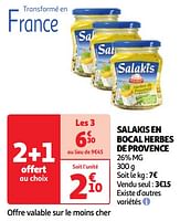 Promotions Salakis en bocal herbes de provence - Salakis - Valide de 04/06/2024 à 10/06/2024 chez Auchan Ronq