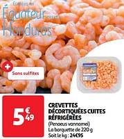 Promoties Crevettes décortiquées cuites réfrigérées - Huismerk - Auchan - Geldig van 04/06/2024 tot 10/06/2024 bij Auchan