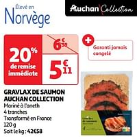 Promoties Gravlax de saumon auchan collection - Huismerk - Auchan - Geldig van 04/06/2024 tot 10/06/2024 bij Auchan