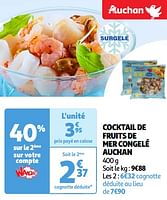 Promoties Cocktail de fruits de mer congelé auchan - Huismerk - Auchan - Geldig van 04/06/2024 tot 10/06/2024 bij Auchan