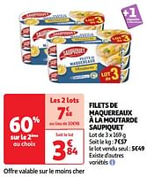 Promoties Filets de maquereaux à la moutarde saupiquet - Saupiquet - Geldig van 04/06/2024 tot 10/06/2024 bij Auchan