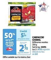 Promoties Carpaccio charal - Charal - Geldig van 04/06/2024 tot 10/06/2024 bij Auchan