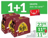 Promotions Leffe bière d’abbaye ruby - Leffe - Valide de 04/06/2024 à 09/06/2024 chez Intermarche