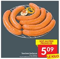Promotions Saucisses barbecue - Produit maison - Intermarche - Valide de 04/06/2024 à 09/06/2024 chez Intermarche