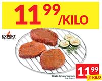Promotions Steaks de boeuf marinés - Produit maison - Intermarche - Valide de 04/06/2024 à 09/06/2024 chez Intermarche