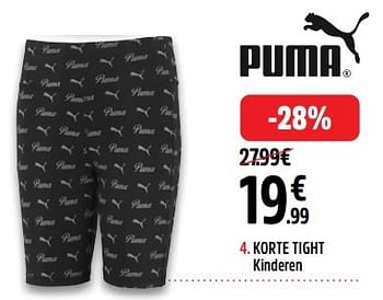 Promoties Korte tight kinderen - Puma - Geldig van 28/05/2024 tot 16/06/2024 bij Intersport
