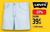 Promoties Short dames - Levi's - Geldig van 28/05/2024 tot 16/06/2024 bij Intersport