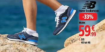 Promoties Sneakers 515 - New Balance - Geldig van 28/05/2024 tot 16/06/2024 bij Intersport