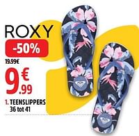 Promoties Teenslippers - Roxy - Geldig van 28/05/2024 tot 16/06/2024 bij Intersport