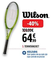 Promoties Tennisracket - Wilson - Geldig van 28/05/2024 tot 16/06/2024 bij Intersport