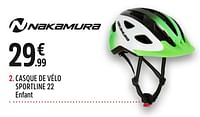 Promotions Casque de vélo sportline 22 enfant - Nakamura - Valide de 28/05/2024 à 16/06/2024 chez Intersport