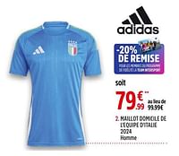 Promotions Maillot domicile de l’equipe d’italie 2024 homme - Adidas - Valide de 28/05/2024 à 16/06/2024 chez Intersport