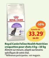 Promotions Royal canin feline health nutrition croquettes pour chats - Royal Canin - Valide de 05/06/2024 à 10/06/2024 chez Maxi Zoo