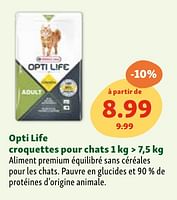 Promotions Opti life croquettes pour chats - Versele-Laga - Valide de 05/06/2024 à 10/06/2024 chez Maxi Zoo