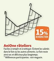 Promotions Anione râteliers 15% de réduction - Anione - Valide de 05/06/2024 à 10/06/2024 chez Maxi Zoo