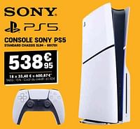 Promotions Console sony ps5 standard chassis slim - Sony - Valide de 29/05/2024 à 09/06/2024 chez Electro Depot