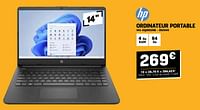 Promotions Hp ordinateur portable 14s-dq0002nb - HP - Valide de 29/05/2024 à 09/06/2024 chez Electro Depot