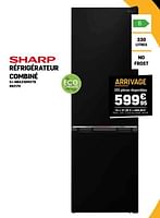 Promotions Sharp réfrigérateur combiné sj-nba21dmxtb - Sharp - Valide de 29/05/2024 à 09/06/2024 chez Electro Depot