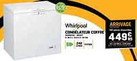 Promotions Whirlpool congélateur coffre whm21114 - Whirlpool - Valide de 29/05/2024 à 09/06/2024 chez Electro Depot